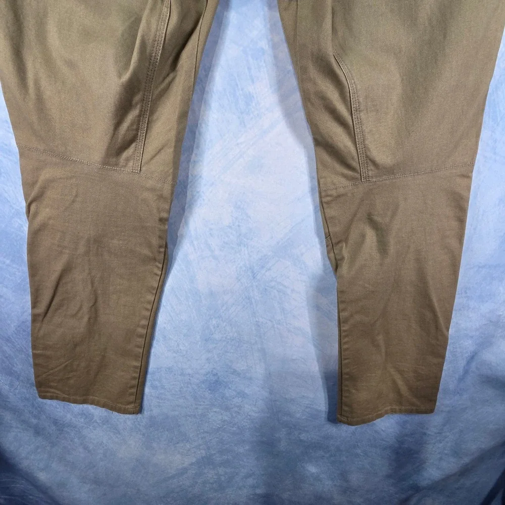 Kuhl Rydr Mens 31x30 Olive Khaki Canvas Articulated Knee Work Hiking Pants